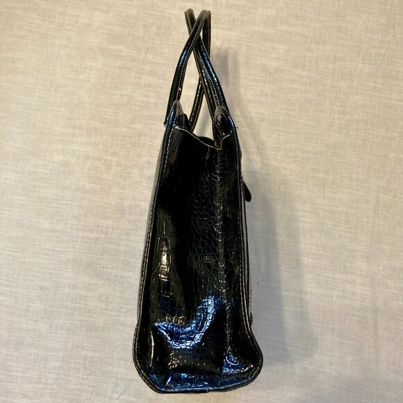 Great Condition, LG Patent Croc Embossed Tech Bag Satchel Tote - Picture 3 of 10